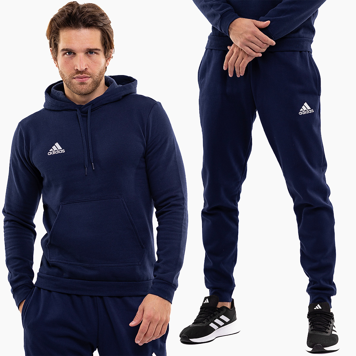 adidas Herren Entrada 22 Kapuzen-Trainingsanzug H57513/H57529