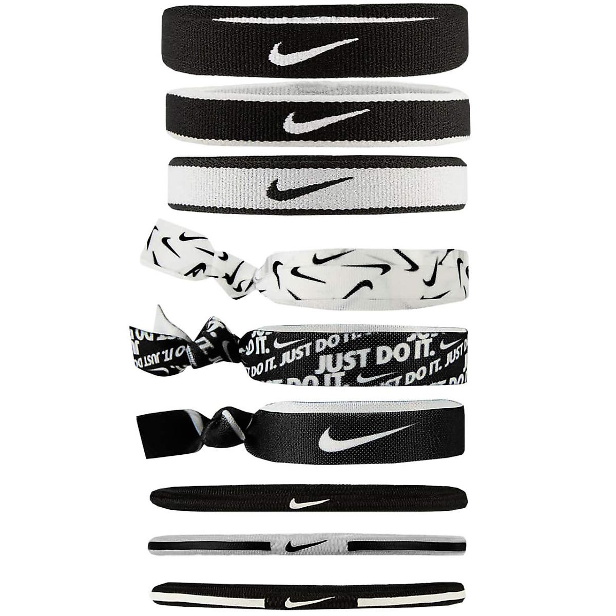 Nike Gumki do włosów Mixed Ponytail Holders 9pcs N0003537036OS