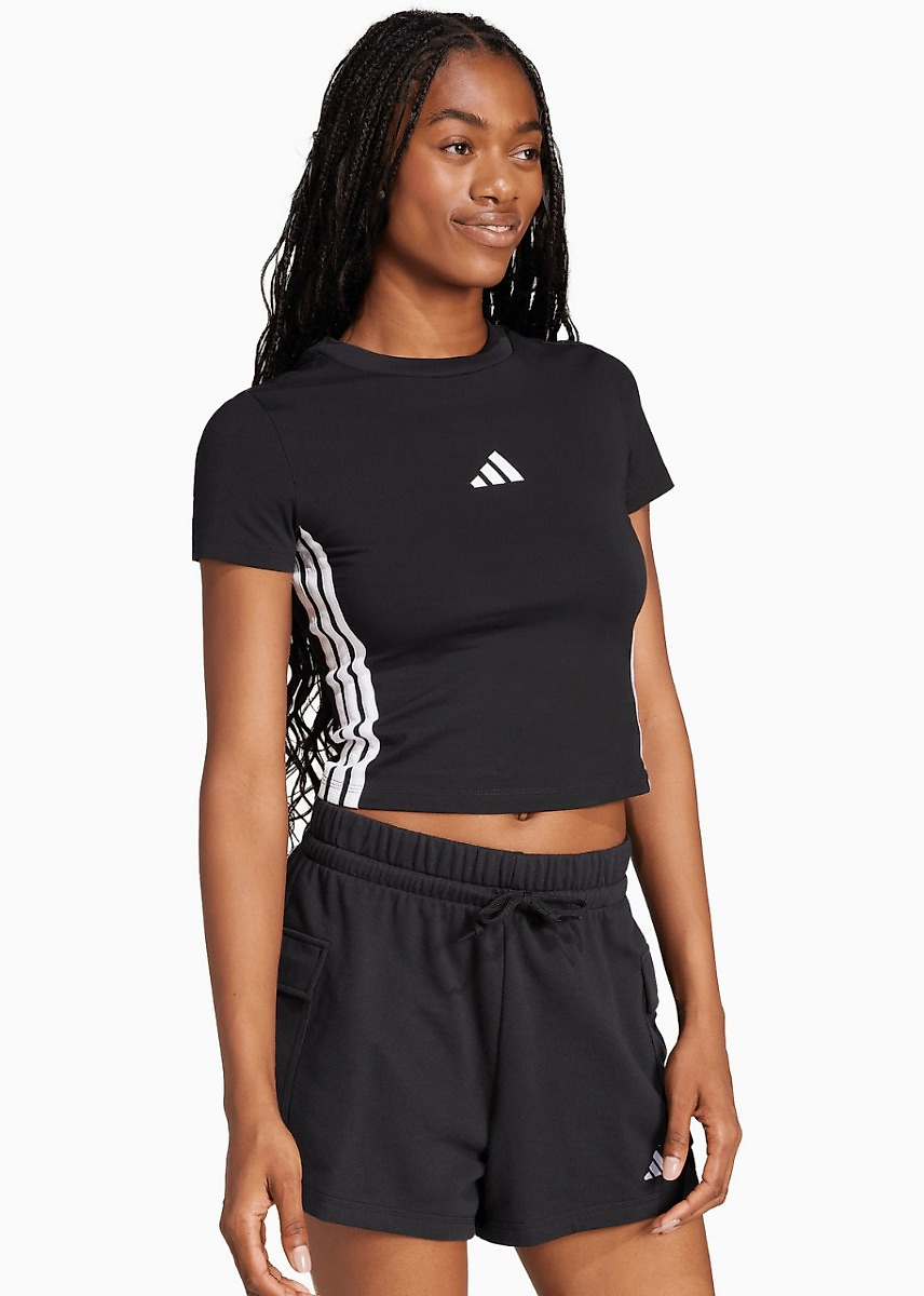 Damen T-Shirt adidas Essentials 3-Stripes Slim Baby JC8325