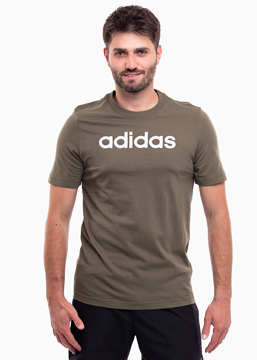 adidas Koszulka męska Essentials Single Jersey Linear Embroidered Logo Tee IC9280