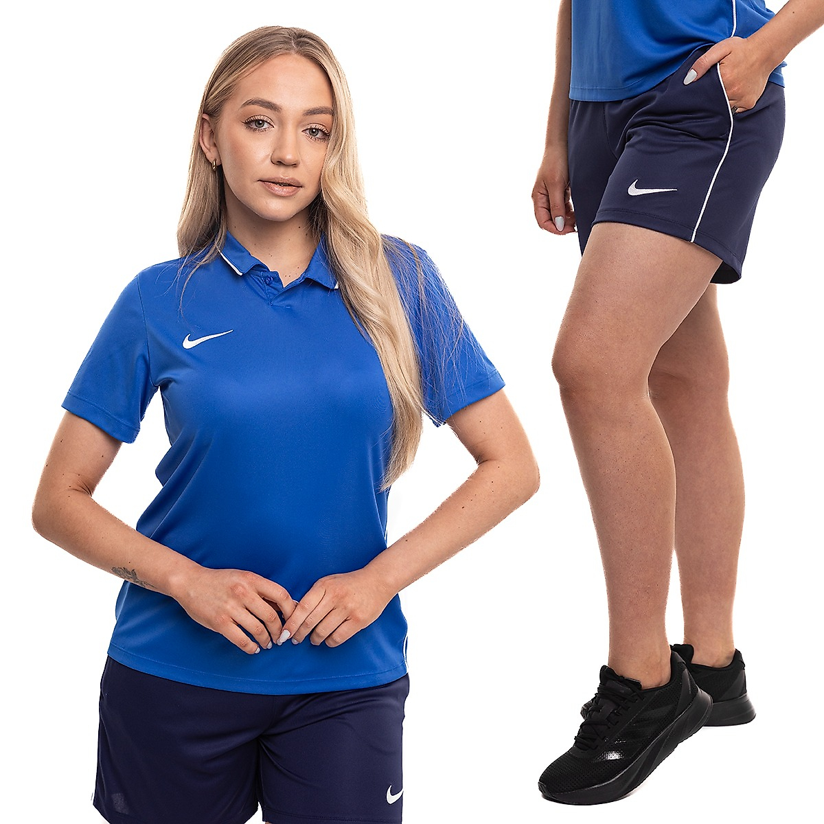 Nike Damen Sportset Trikot Shorts Dri Fit Park 26 Polo HM7150 463/HM7162 410