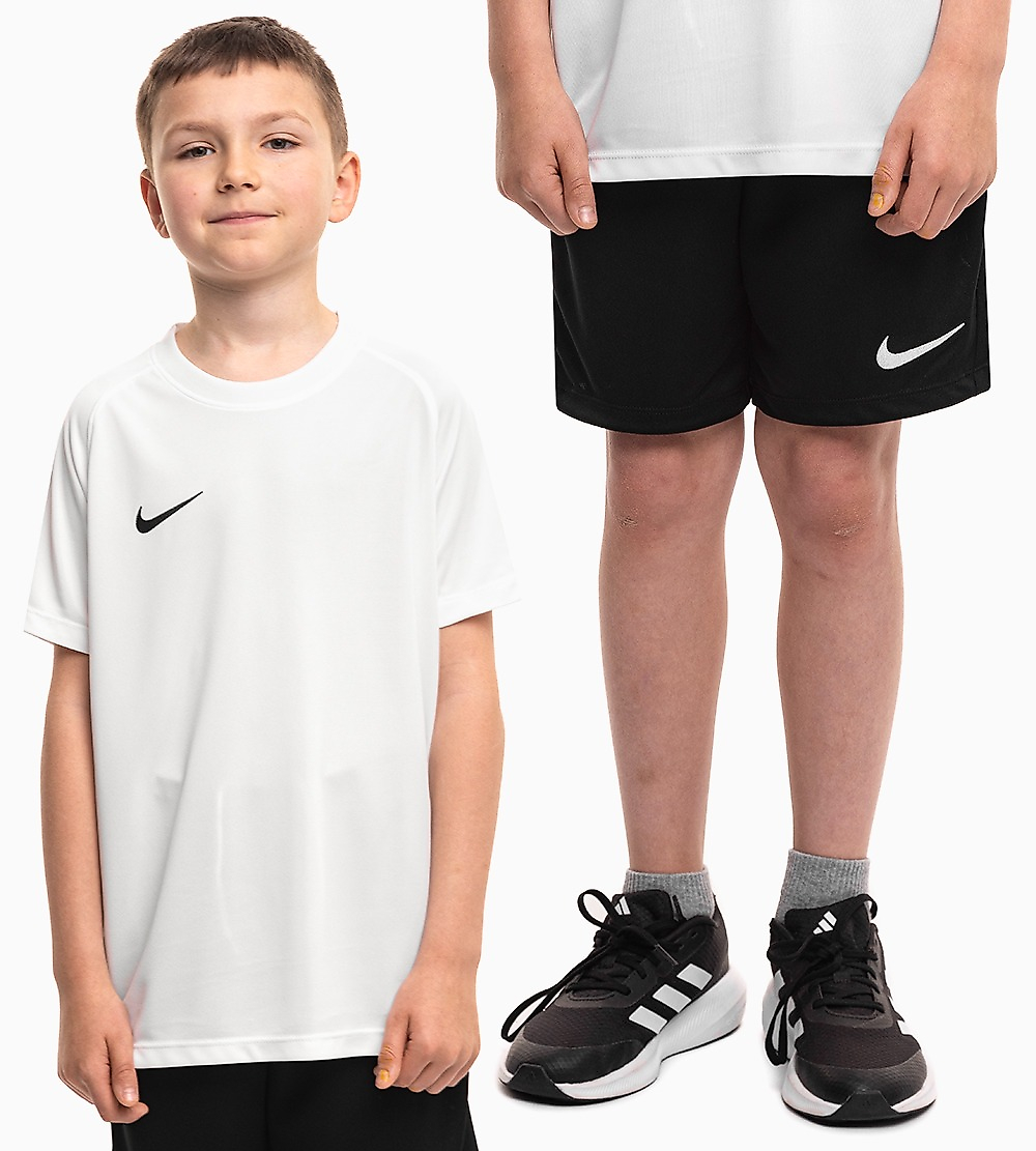 Nike Kinder Sportset T-Shirt Shorts Dri Fit Park VIII HV8182 100/BV6865 010