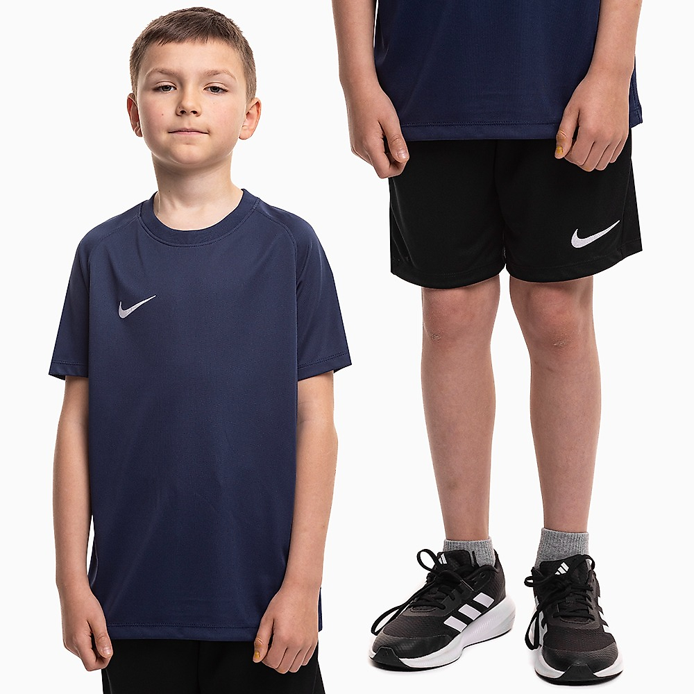 Nike Kinder Sportset T-Shirt Shorts Dri Fit Park VIII HV8182 410/BV6865 010