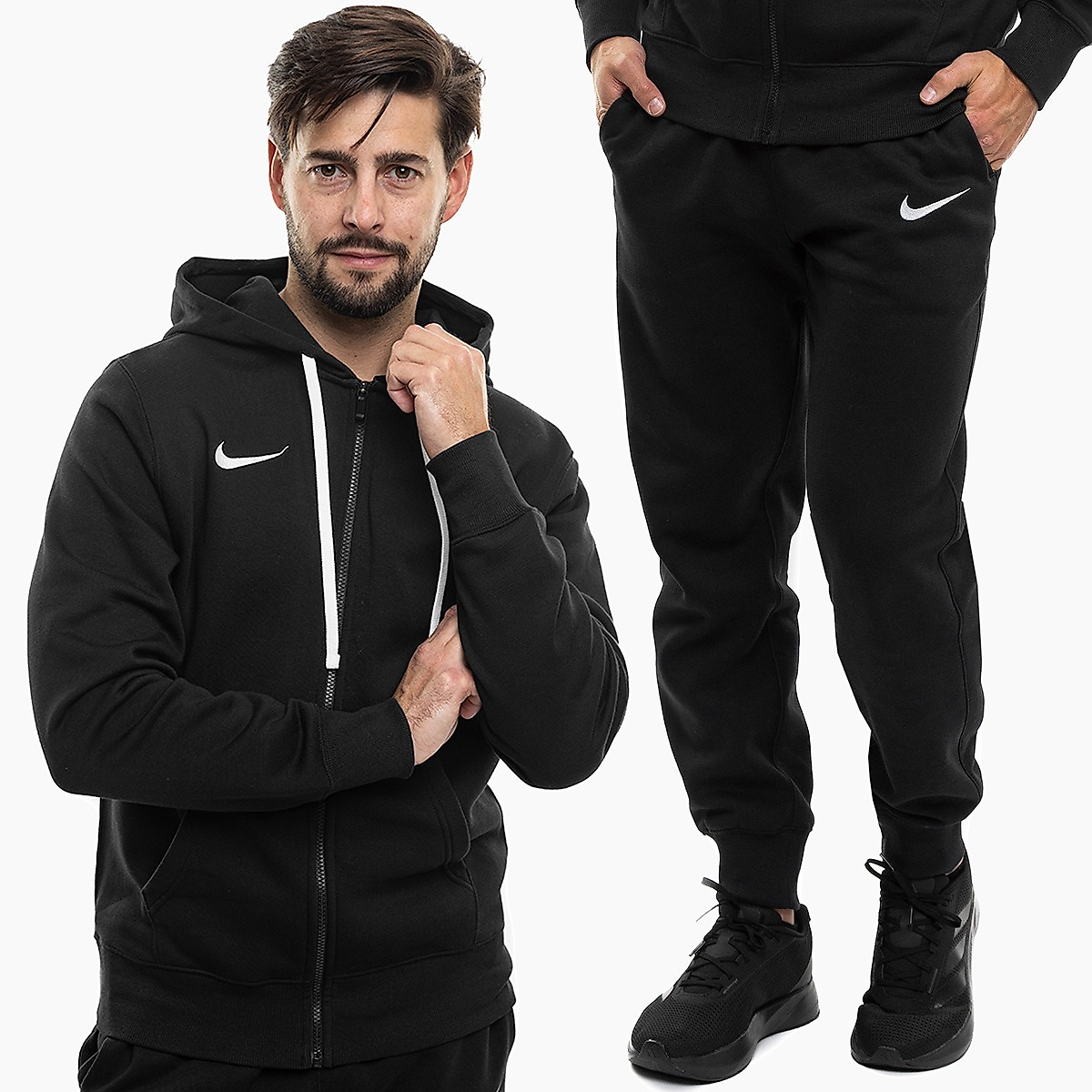 Nike Herren Trainingsanzug Park 26 Fleece Full-Zip Hoodie IB1228 010/IB1248 010