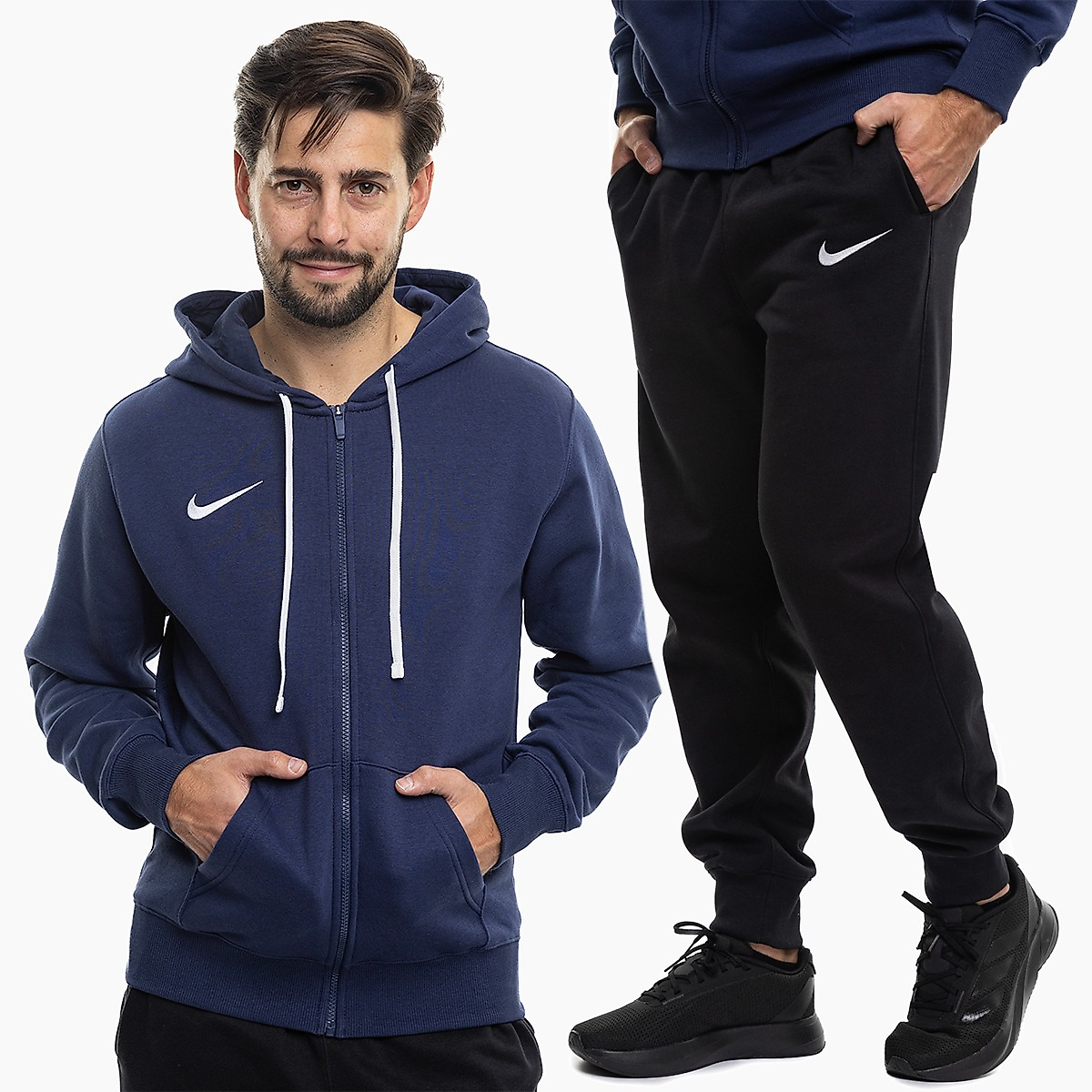Nike Herren Trainingsanzug Park 26 Fleece Full-Zip Hoodie IB1228 410/IB1248 010