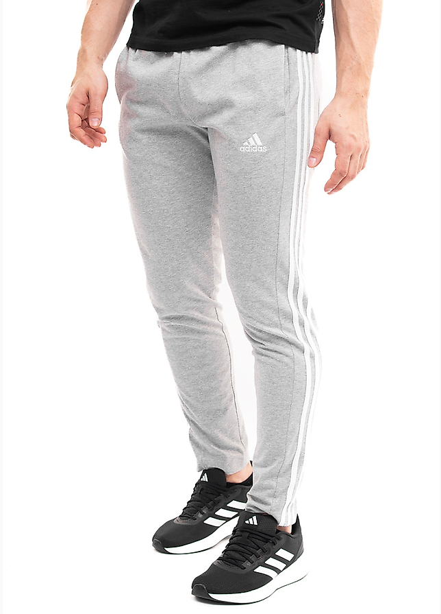 adidas Spodnie męskie Essentials Single Jersey Tapered Open Hem 3-Stripes IC0046 adidas Spodnie męskie Essentials Single Jersey Tapered Open Hem 3-Stripes IC0046